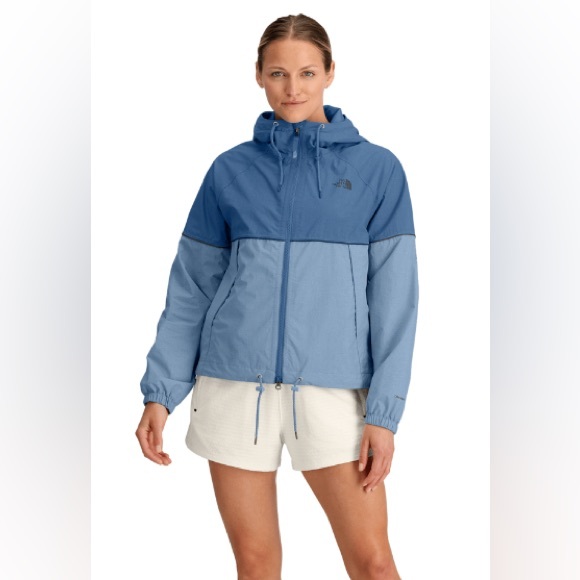 NWT The North Face Color Block Novelty Antora Indigo Stone Zip Up Jacket Sz M - Picture 1 of 2